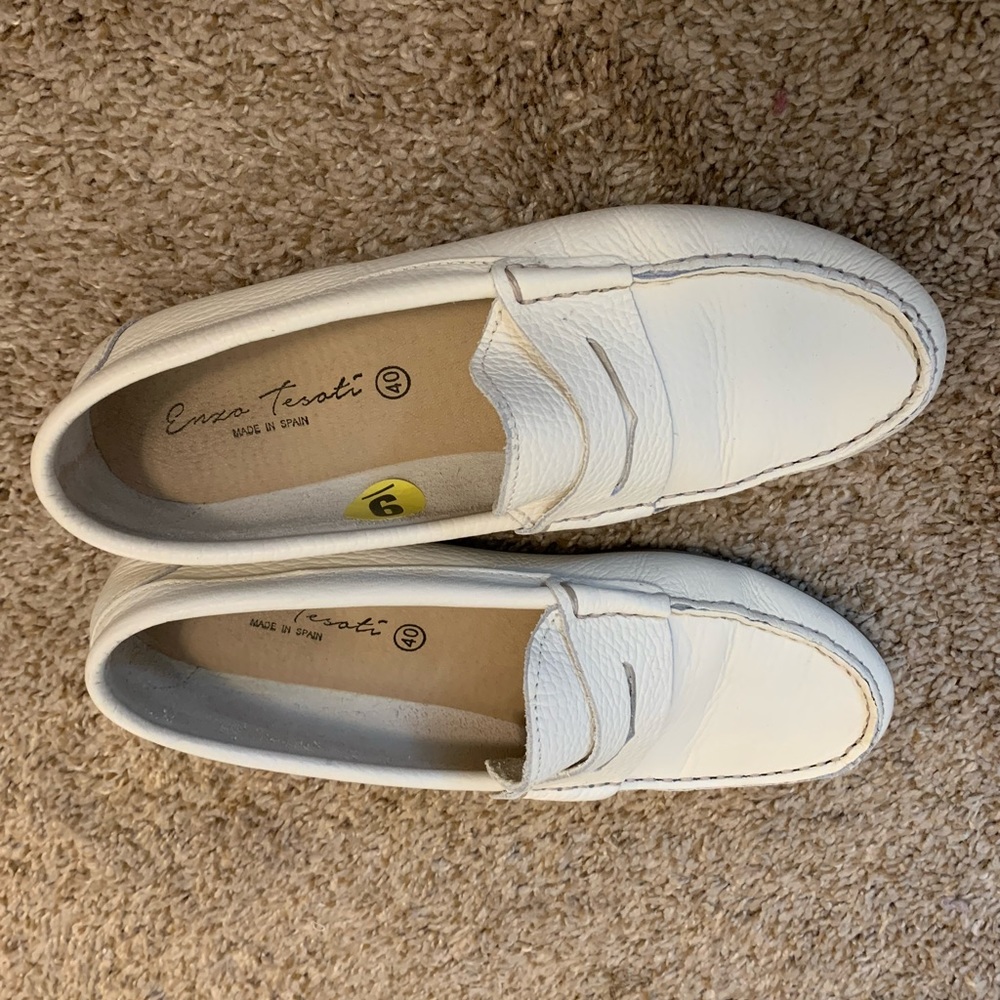 Loafers Made in Spain. Off white/ Cream color
